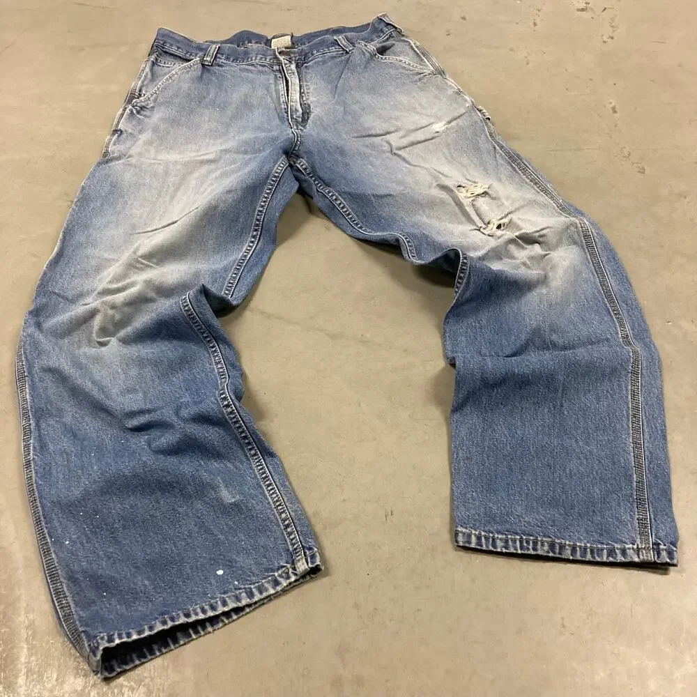 vintage faded open trails carpenter cargo jeans 34x32